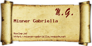 Misner Gabriella névjegykártya